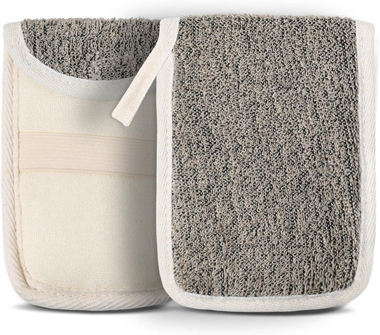 OWIIZI Bar Soap Scrubber Pouch Exfoliating Body Sponge, Bath Scrub Soap Bags for Soap Bars, Soap Saver Exfoliator Shower Pad Lather Sock for Men Women Elderly (2 Pcs)