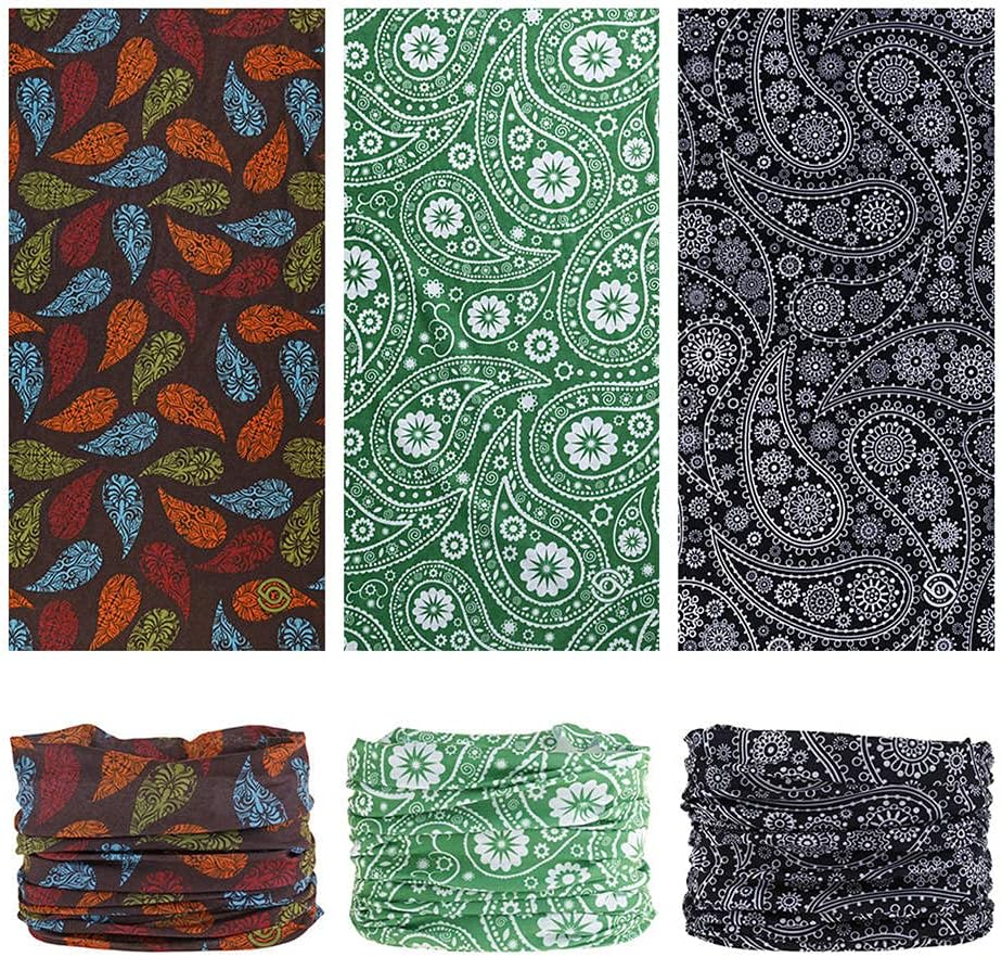 Headband Neck Gaiter Head Wrap Headwear Face Mask Magic Scarf Bandana for Men and Women
