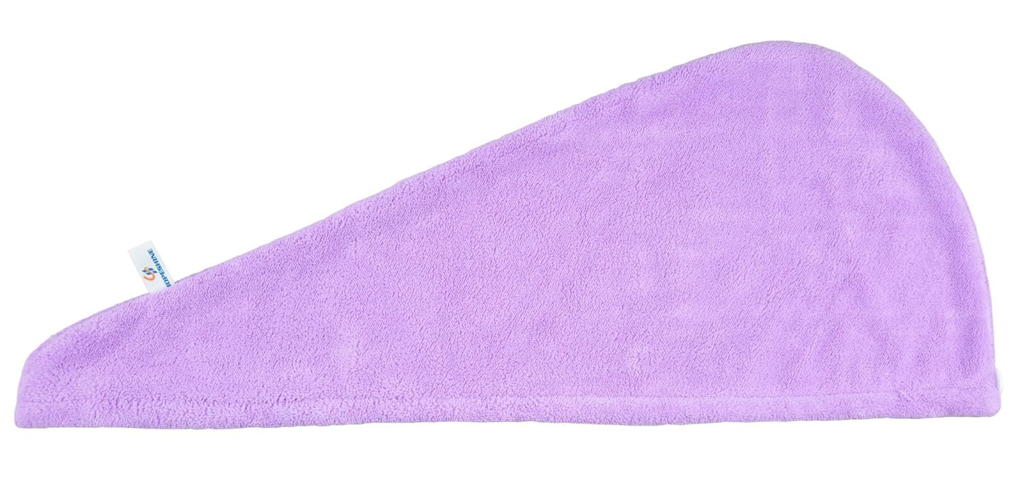 HOPESHINE Women's Soft Shower Hair Towel Twist Hair Turban Wrap Drying Cap Great Gift for Women (Purple 3-Pack)