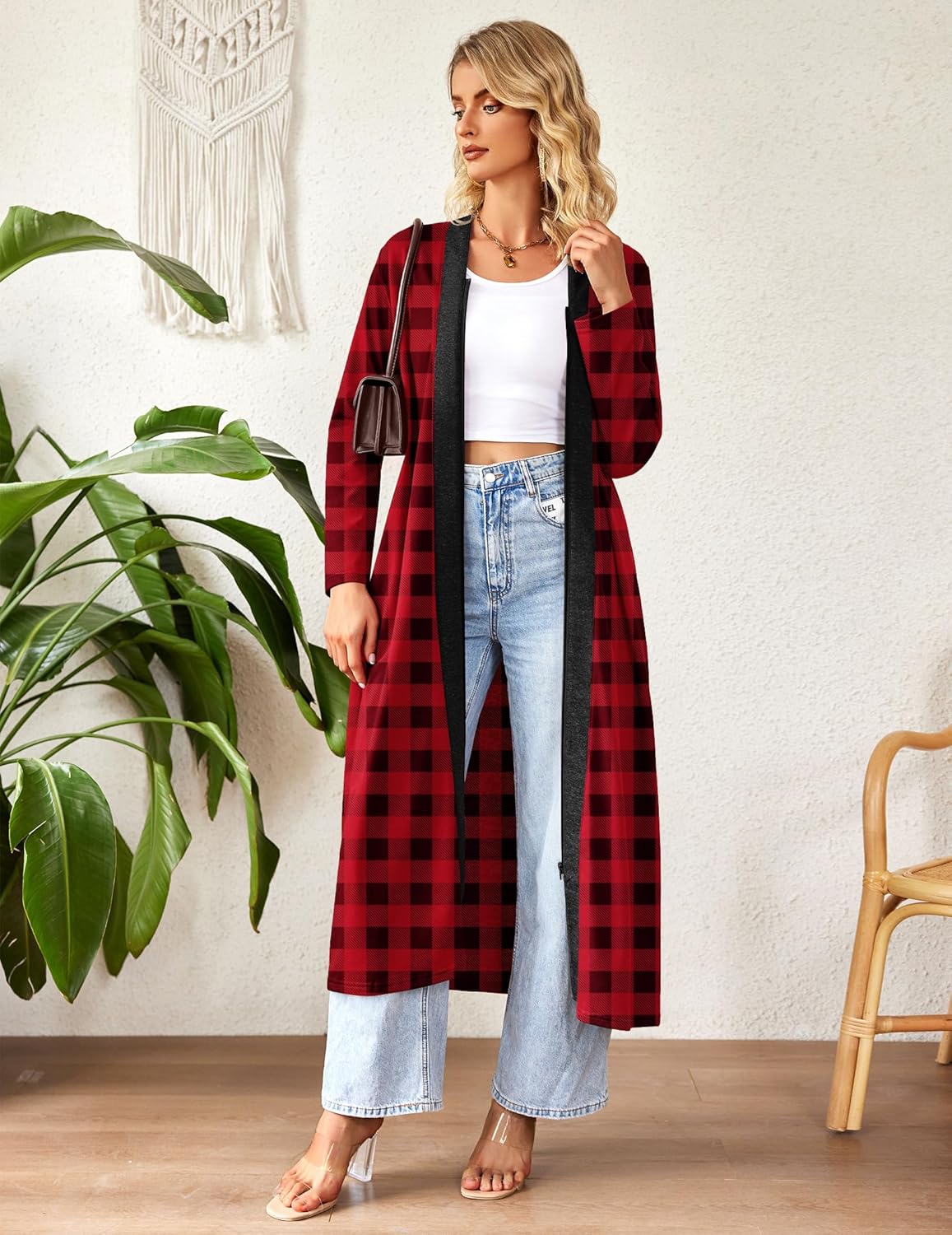 Ekouaer Women Zipper Robe Long Sleeve Loungewear Lightweight Housecoat Full Length Nightgown with Pockets