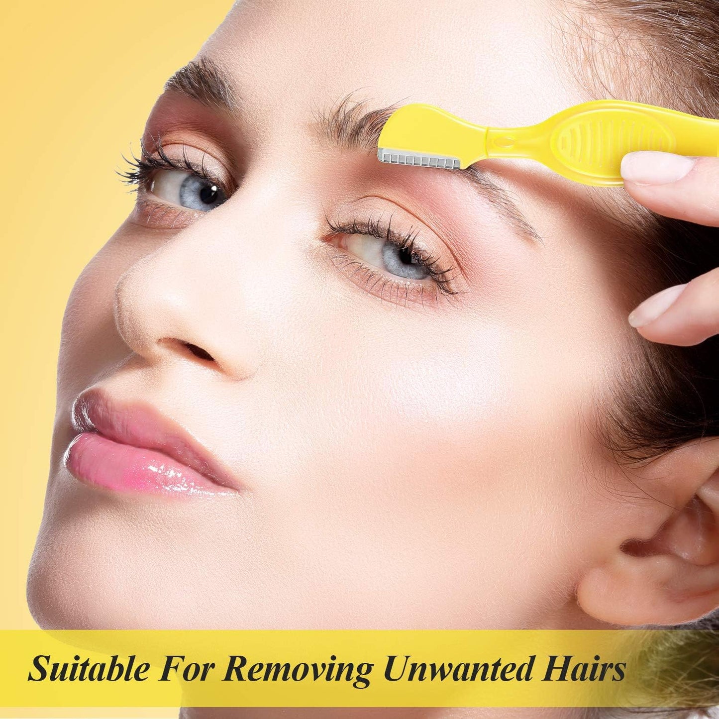 Mudder 21 Pcs Eyebrow Razor Eyebrow Shaver Facial Razor Multipurpose Face Trimmers with Precision Cover for Women Makeup Care Tools(Green, Blue, Yellow)