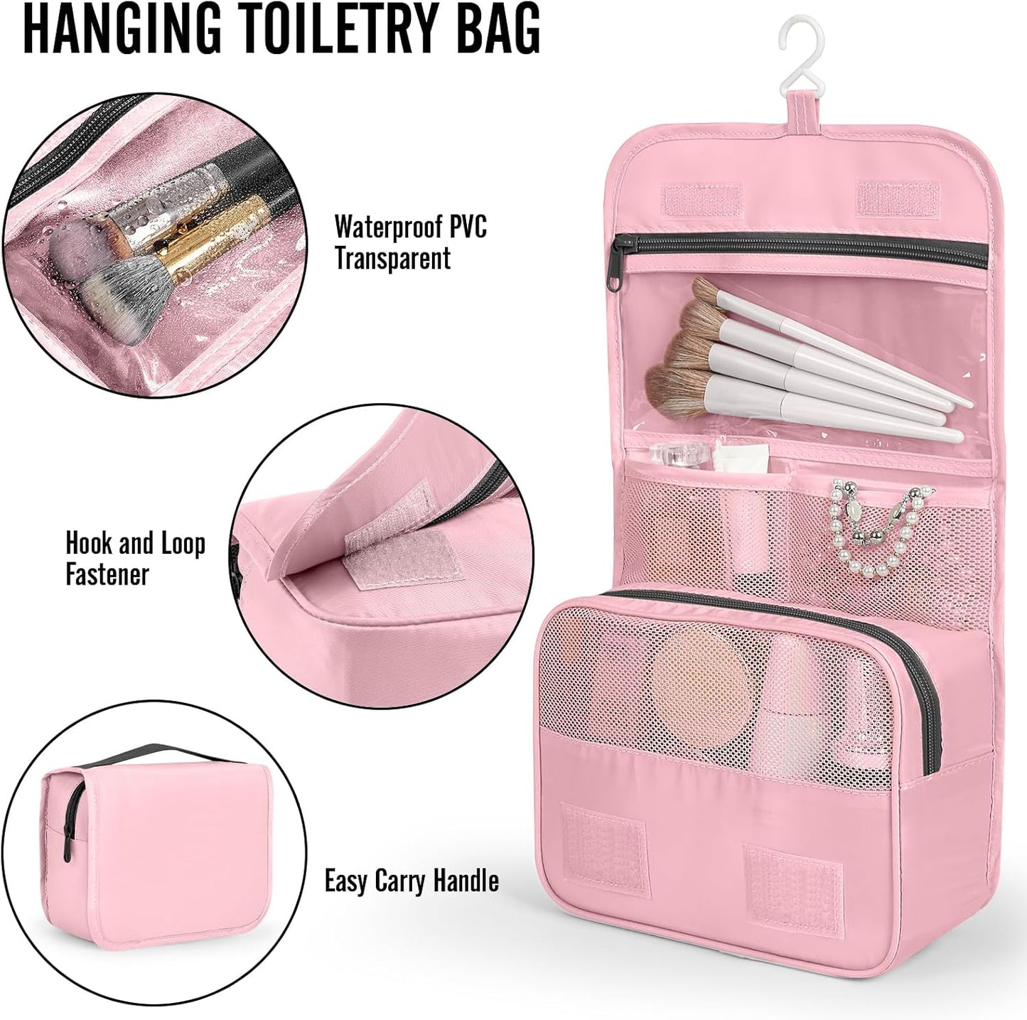 Veken 10 Set Packing Cubes for Travel Essential, Suitcase Organizer Bags in 4 Sizes, Carry-On Luggage Accessories with Large Laundry & Hanging Toiletry Bag, Must-Have for Airplane, Road Trip & Camping