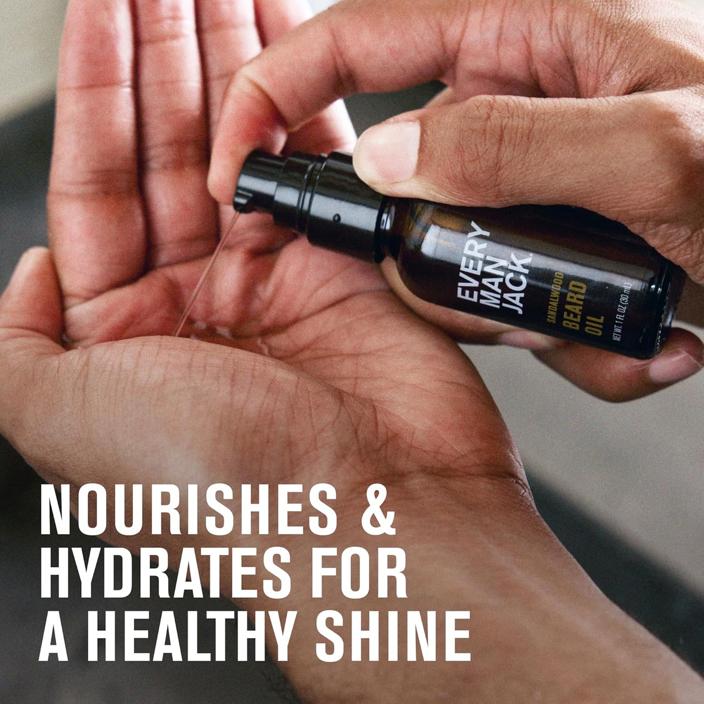 Every Man Jack Men's Beard Oil - Sea Salt Fragrance - Deeply Moisturizes and Softens Your Beard and Adds a Natural Shine - Naturally Derived with Shea Butter and Argan Oil - 1 fl oz