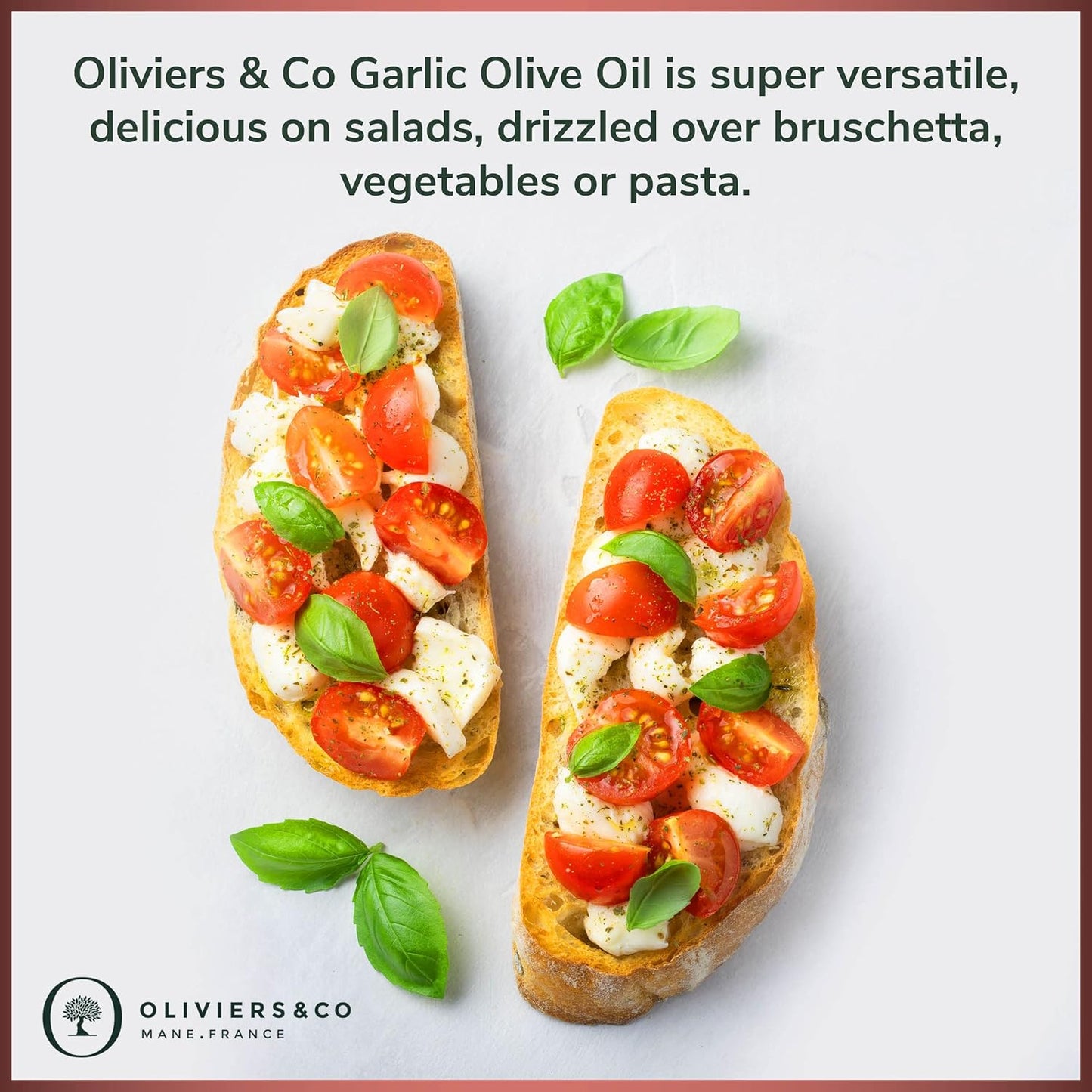 Fresh Garlic Olive Oil by Oliviers & Co. | Italian Extra Virgin Olive Oil for Cooking & Dipping | Gourmet Flavored EVOO, Cold Pressed, All-Natural (8.45 Fl Oz (Pack of 1), Fresh Garlic)