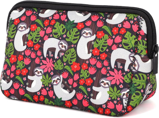 Cosmetic Bag Waterproof Neoprene Zipper Pouch Travel Portable Toiletry Makeup Bags Organizer Case for Women and Girls