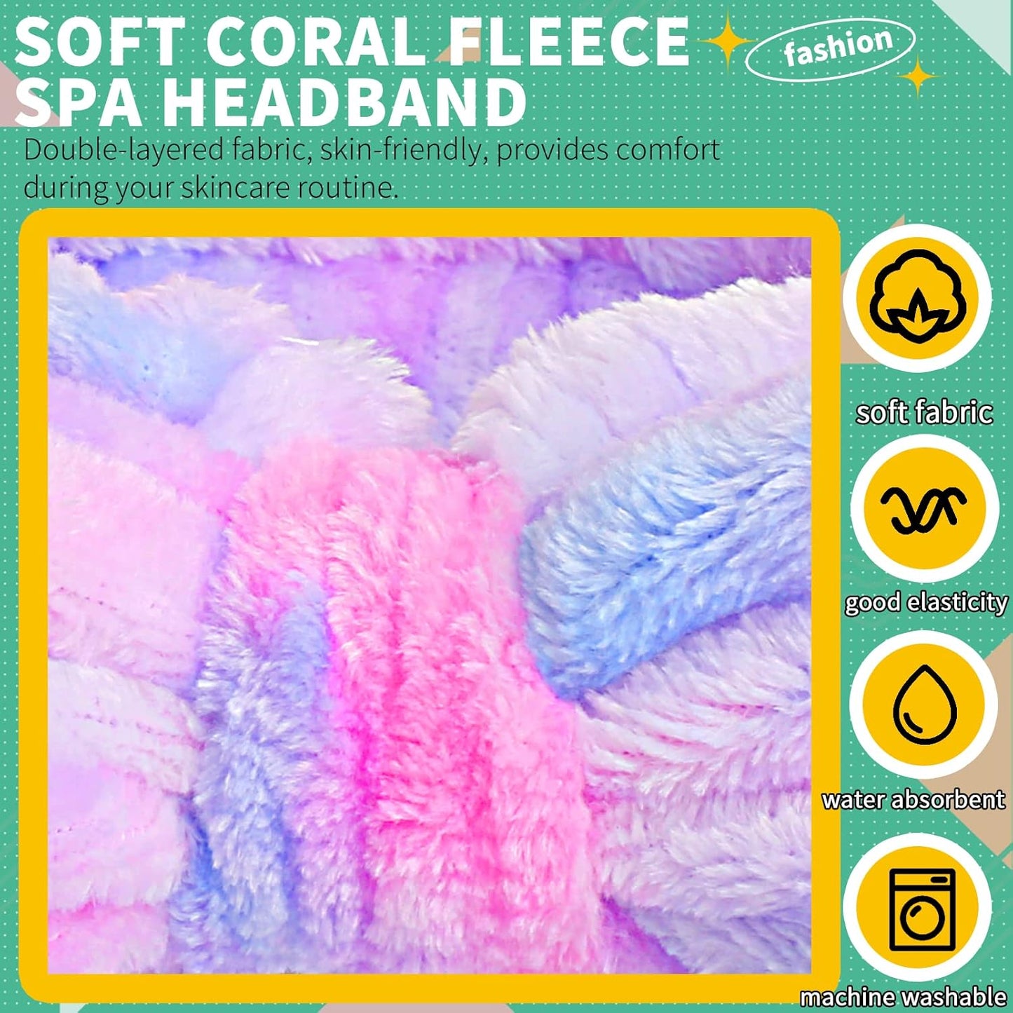 WSYUB Headband for Washing Face, Spa Headband,Makeup Headband for Stuff Gift Sleep Over Girls Night and Spa Day,Face Wash Headband