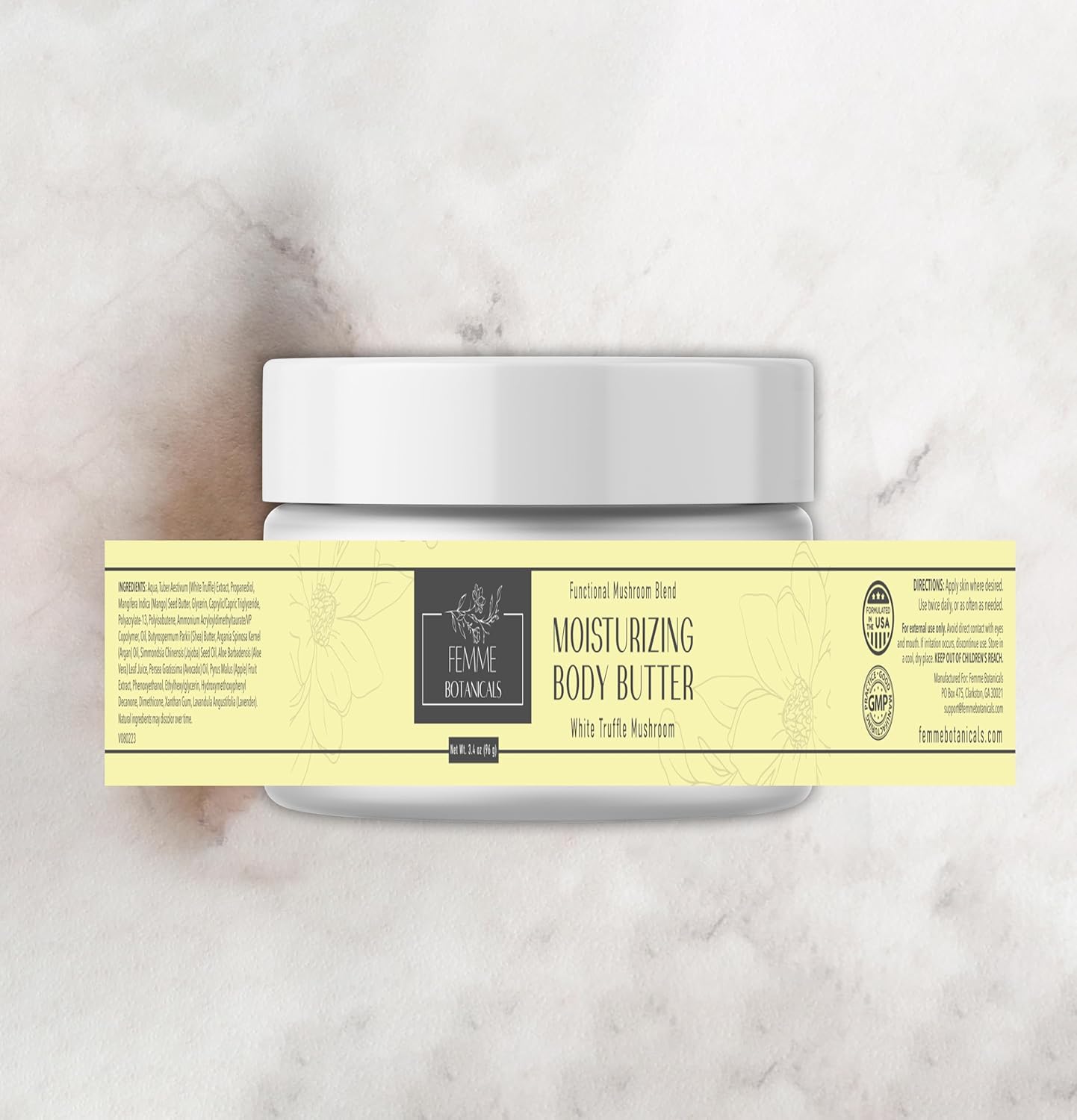 Moisturinzing Body Butter with Mushrooms