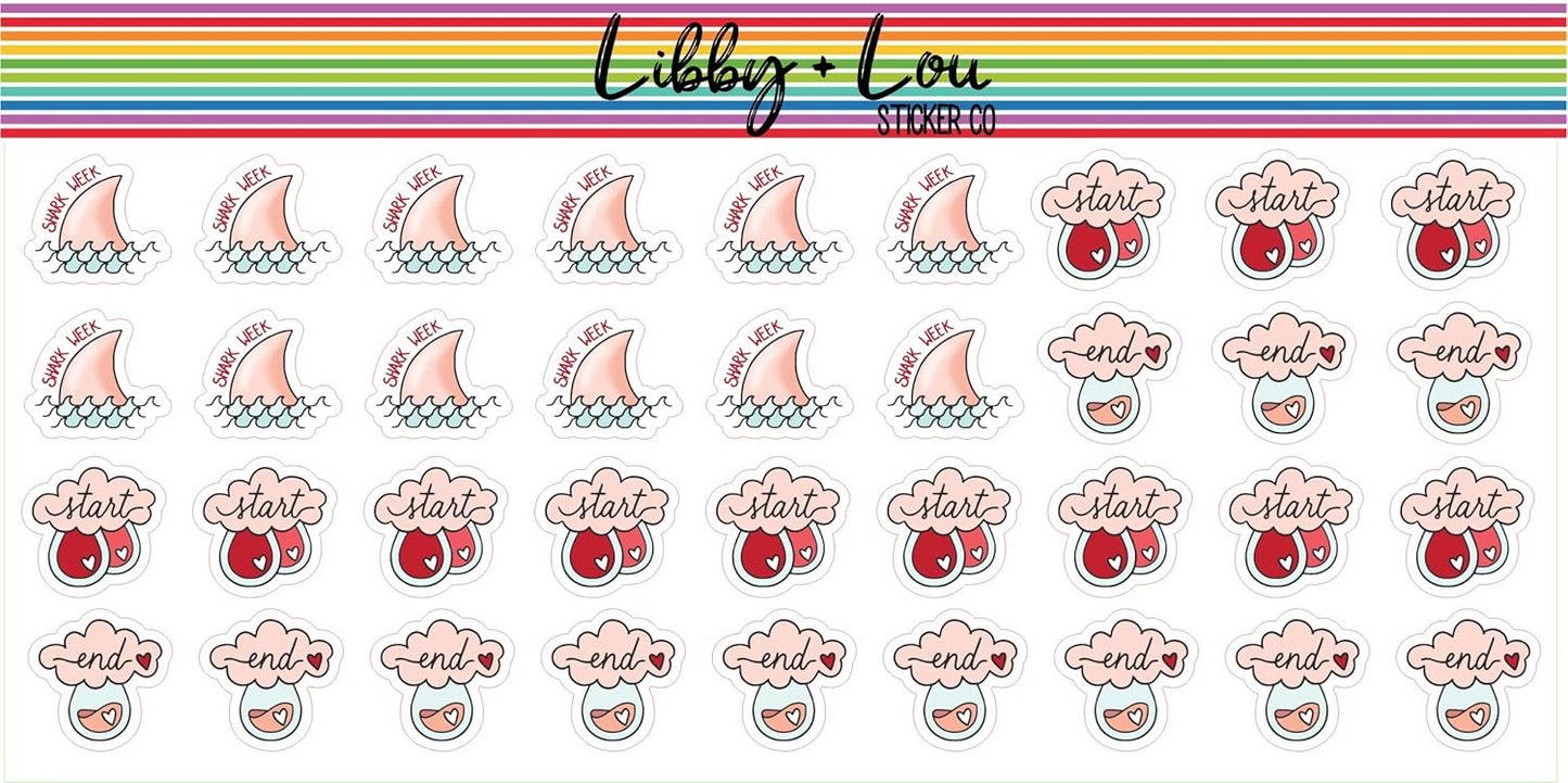 Period Tracker Planner Stickers | Libby and Lou Sticker Co