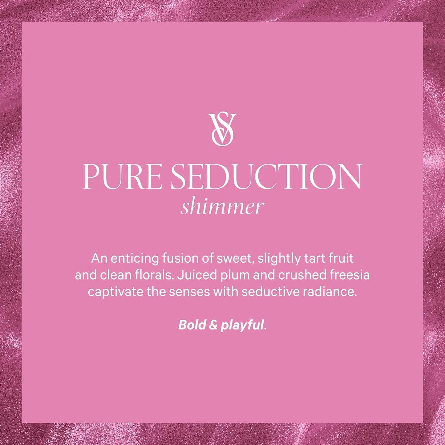 Victoria's Secret Pure Seduction Shimmer Body Spray for Women, Notes of Juiced Plum and Crushed Freesia, (8.4 oz)