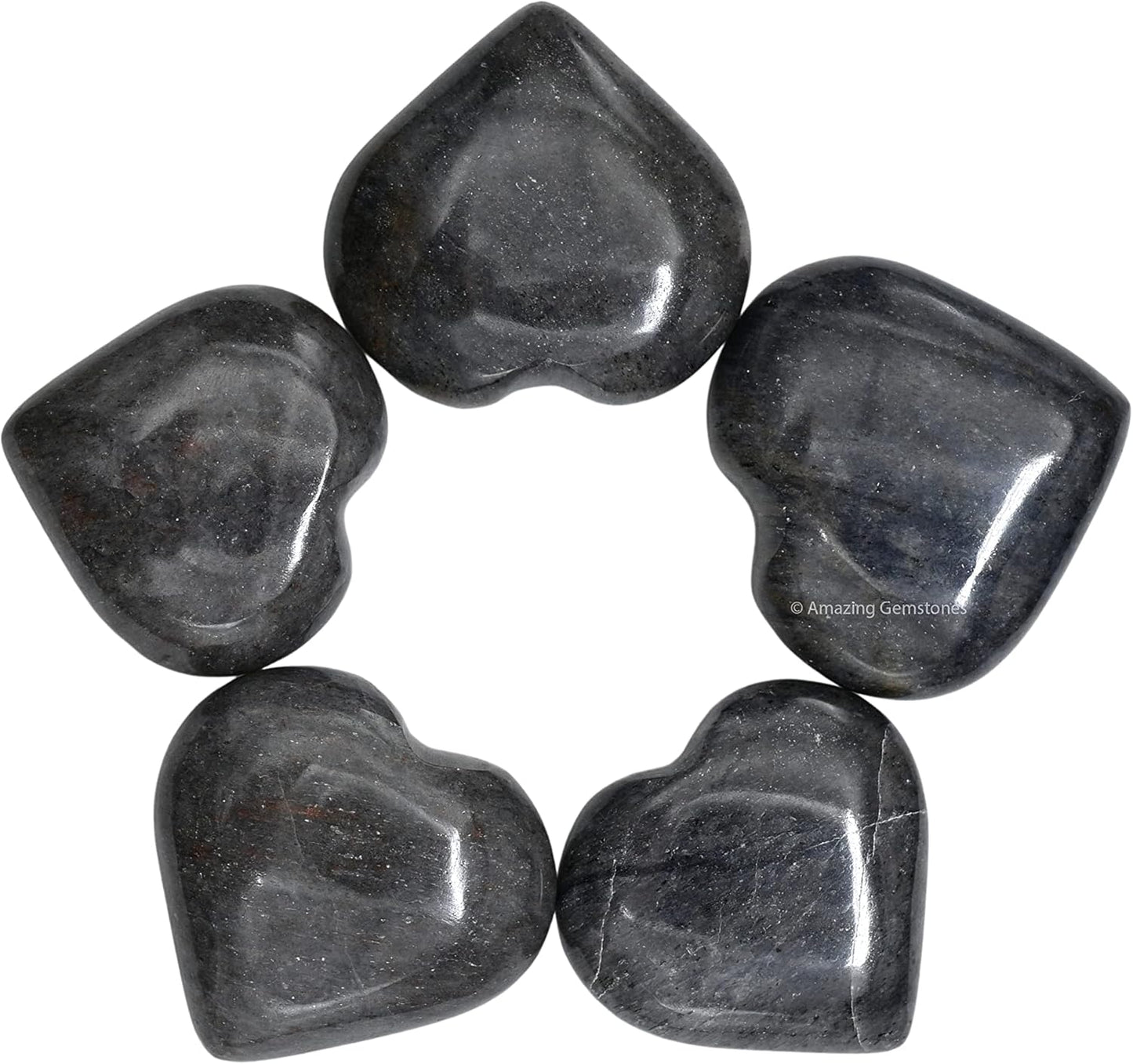 Amazing Gemstone Blue Aventurine Crystal Heart Palm Stone - Pocket Massage Worry Stone for Natural Body Chakra Balancing, Reiki Healing and Crystal Grid