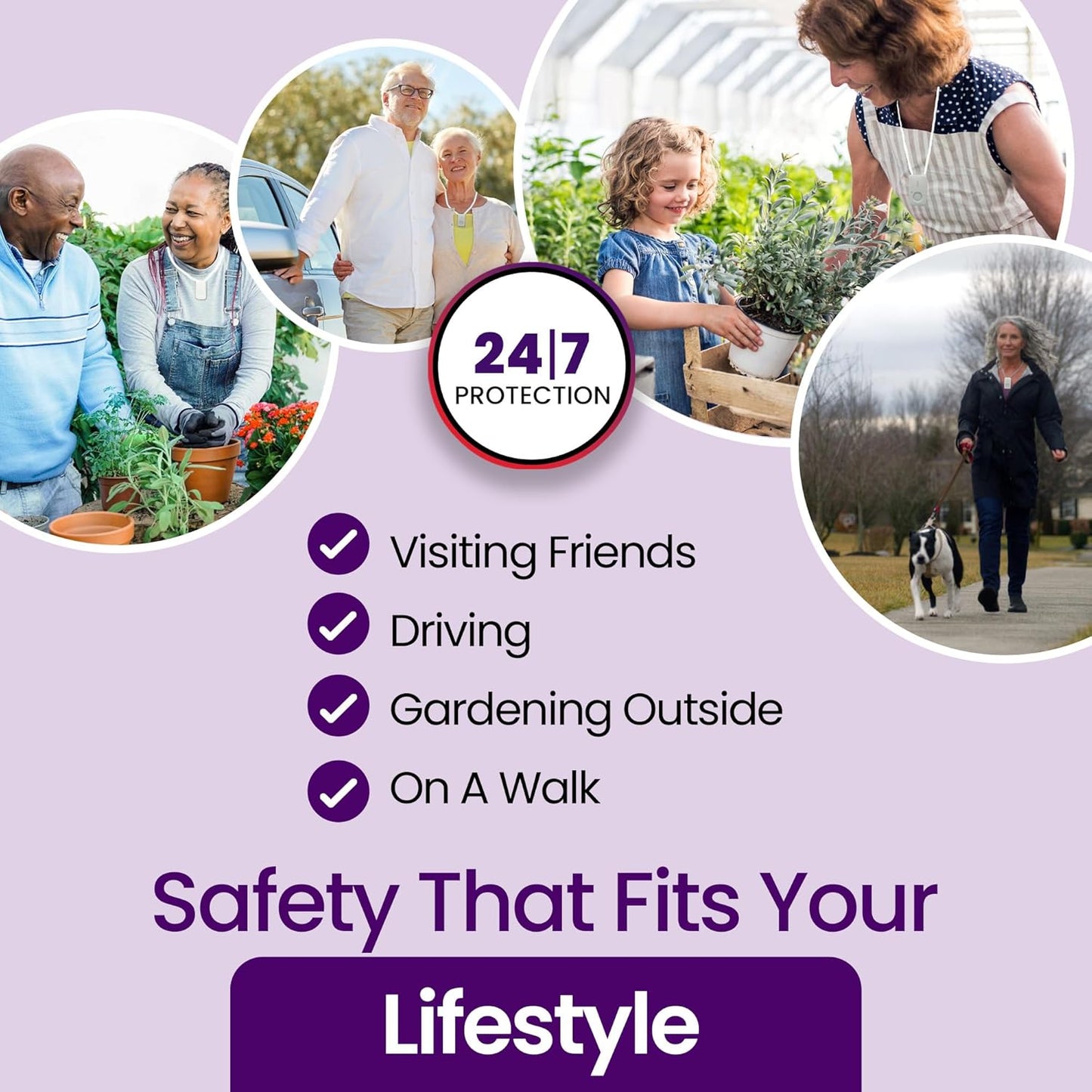 Medical Guardian MGMini | Medical Alert Device for Seniors | Water-Resistant, Emergency Call Button, 24/7 Monitoring, Step Counter, GPS Tracking | Monthly Subscription Required | Pearl