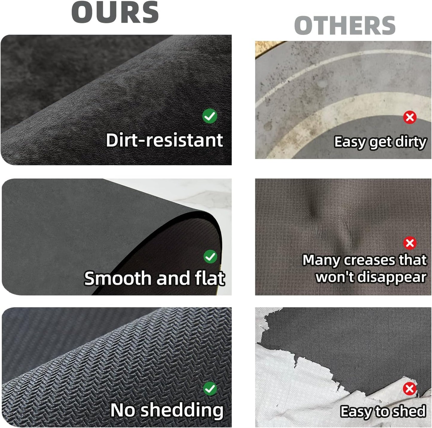 Black Bath Mat, Bathroom Rugs Non Slip Washable Thin Absorbent Quick Dry Bath Mat Fits Under Door Bathroom Floor Mat Perfect for Bath, Shower, or Sink 24"x36" Black