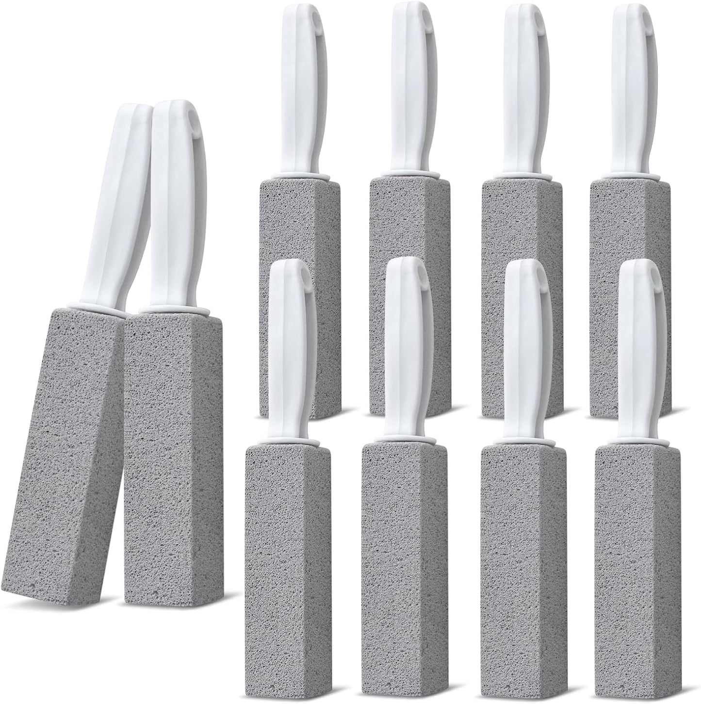 Emycool Pumice Stone Toilet Bowl Cleaner, 10 Pack Toilet Pumice Stone with Handle for Toilet Cleaning Toilet, Bathtubs, Sinks, Swimming Pools, Grills