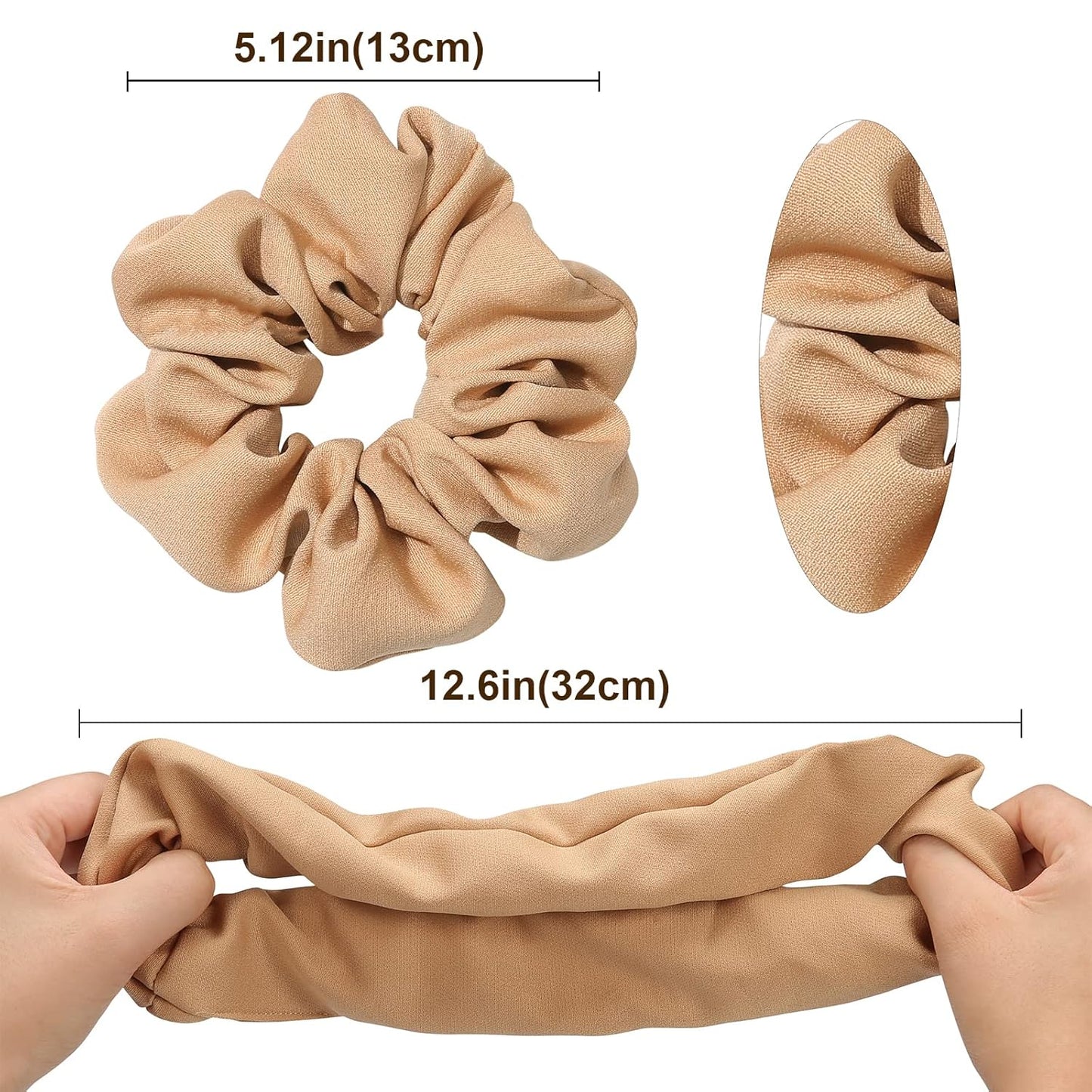 Lolalet Scrunchies for Women, Satin Hair Scrunchies Softer Than Silk Hair Ties for Hair Sleep, Big Scrunchy Ponytail Holder with Elastic Hair Bands for Girls Thick Thin Curly Hair -6 Pack, Style E