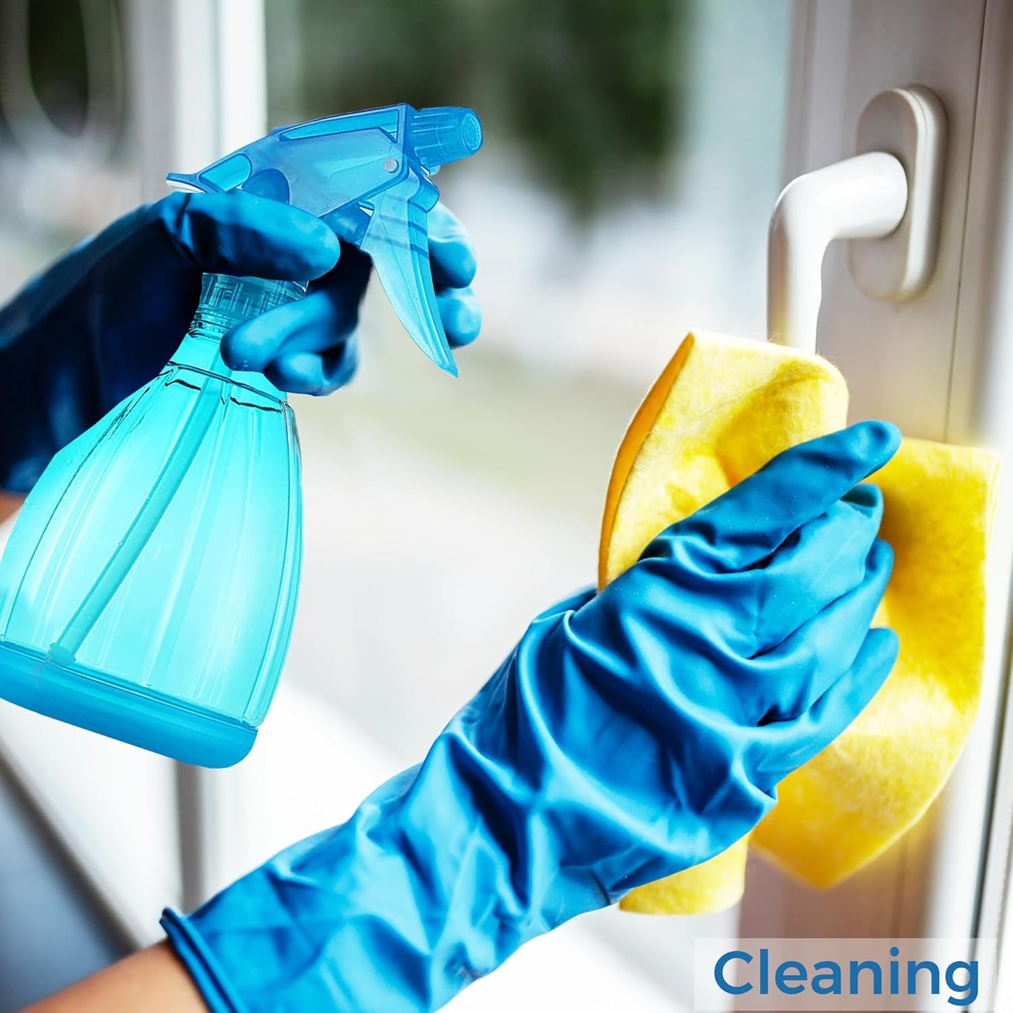 DilaBee Blue Spray Bottle (1-Pack 12 Oz) - Adjustable Nozzle Water Spray Bottle for Hair, Plants, Cleaning Solutions, BBQ. Plant Sprayer, Hair Mister, Squirt Bottles for Liquids - Food-Safe BPA-Free