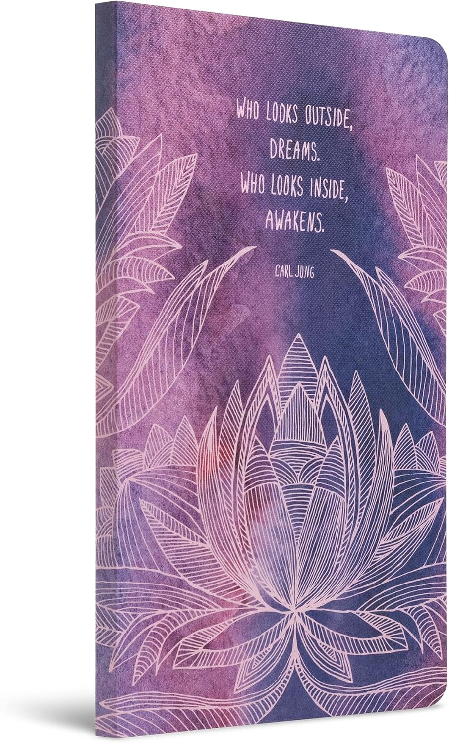 Compendium Softcover Journal – “Who looks outside, dreams. Who looks inside, awakens.”— A Write Now Journal with 128 Lined Pages, 5" W x 8" H