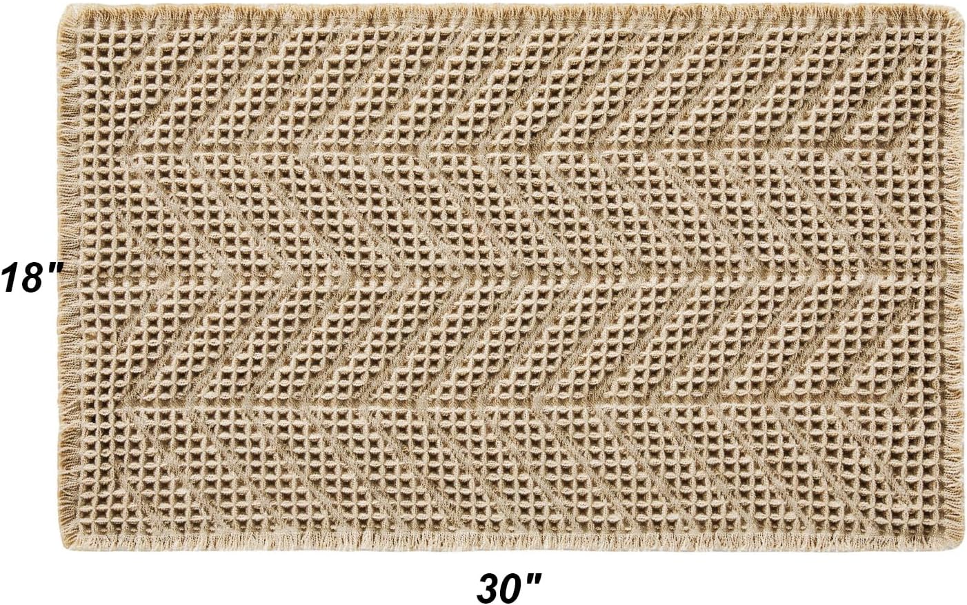 Bathroom Floor Mat,Boho Bath Rug,Super Absorbent Bath Mat,Bathroom Rugs Non Slip Washable, Quick Dry Shower Mats, Ultra Soft Bath Mat Towel,Brown,18"*30"