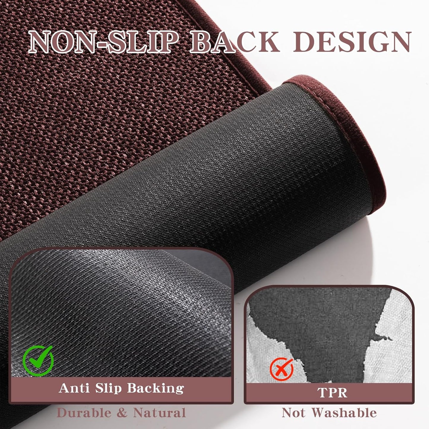 chakme Bathroom Rugs Mat 36x24, Ultra Thin Non Slip Bath Mat Large Quick Dry Absorbent Bath Mat for Bathroom Floor, (Dark Purple, 36"x24")