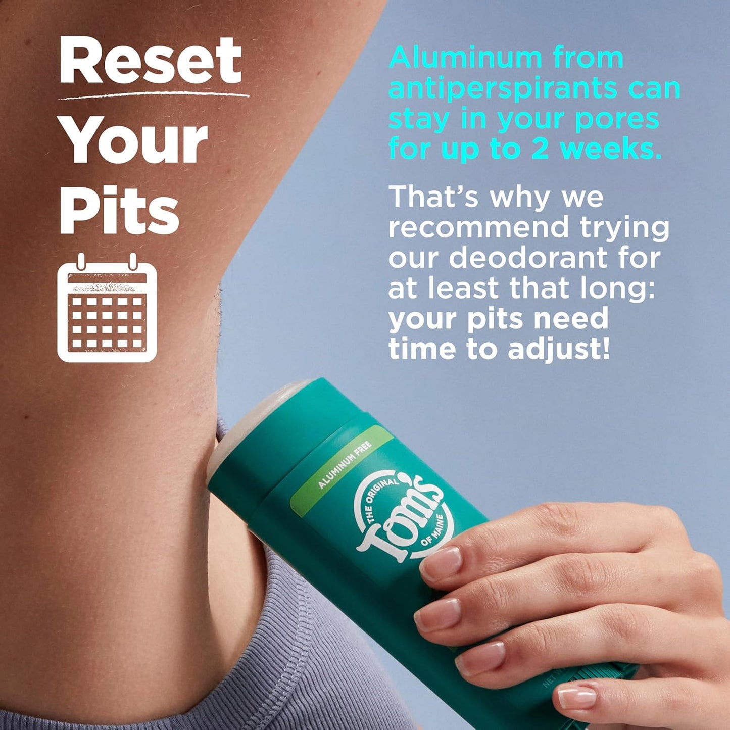 Tom’s of Maine North Woods Aluminum Free Natural Deodorant For Women & Men | Goes on Clear | Odor & Wetness Protection | Naturally Derived and Moisture-Locking Ingredients | 3.25 oz (2 Pack)