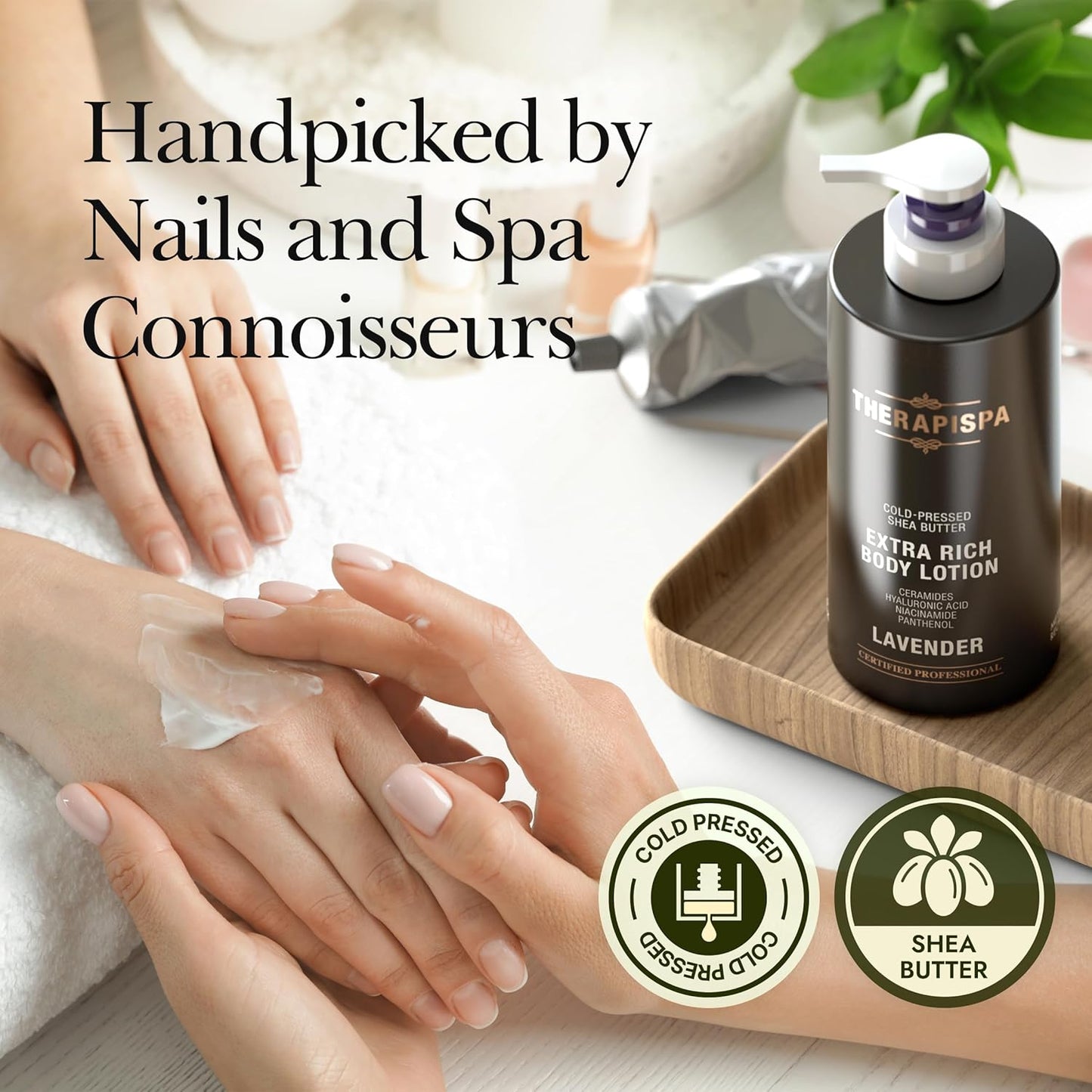 THERAPISPA Scented Body Lotion for Women – Deep Hydration & Nourishing Moisturizer with Shea Butter, Ceramides & Panthenol to Soften & Strengthen Extremely Dry Skin (Acacia, 17.0 fl oz)