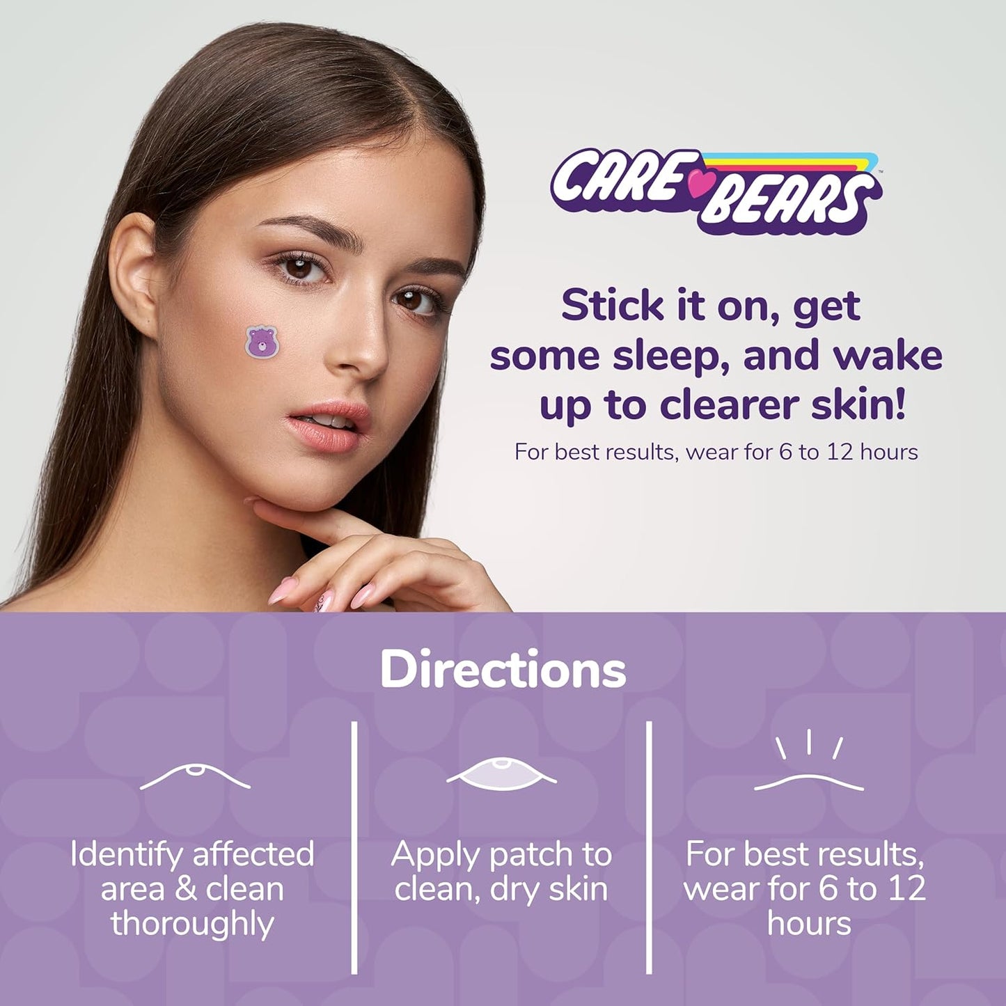 BioSwiss Care Bears Print Pimple Patches, Hydrocolloid Acne Patch for Zits and Blemishes, Face and Skin Stickers, 144 Count