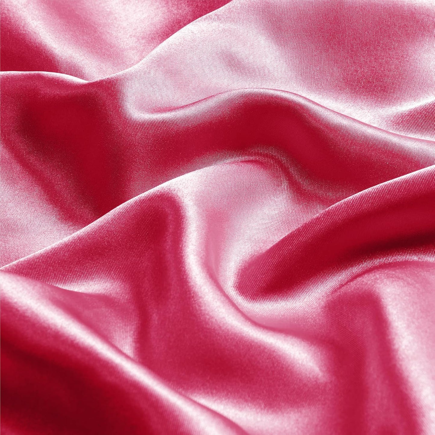 BEDELITE Satin Body Pillow Cover, Super Soft and Cooling Body Pillow Pillowcase for Hair and Skin, Breathable Silky Full Long Pillowcase Cover(20"x54", Hot Pink)