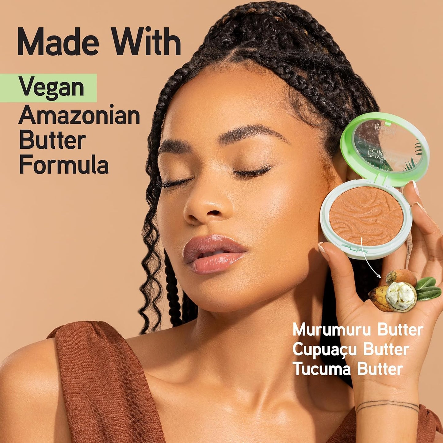Physicians Formula Murumuru Butter Bronzer, Moisturizing, Nourishing Murumuru Butter for Silky Glow, Dermatologist Tested, Hypoallergenic, Vegan & Cruelty-Free - Sunset Bronzer