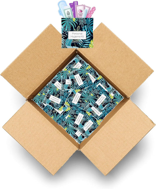 Blue Forest Menstrual Kit All-in-One 50 Pack | Convenience on The Go | Period Kit Pack for Travelling, Tweens & Teenagers or just When You’re Out | Individually Wrapped Feminine Hygiene Product