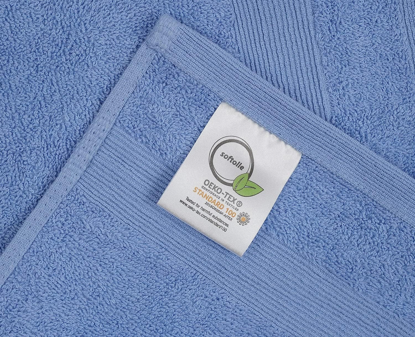 Premium Hand Towels Pack of 6 (16" x 30”) 100% Combed Ring Spun Cotton | Highly Absorbent Hand Towels Set | Ultra Soft for Home, Gym & Spa (Sky Blue)