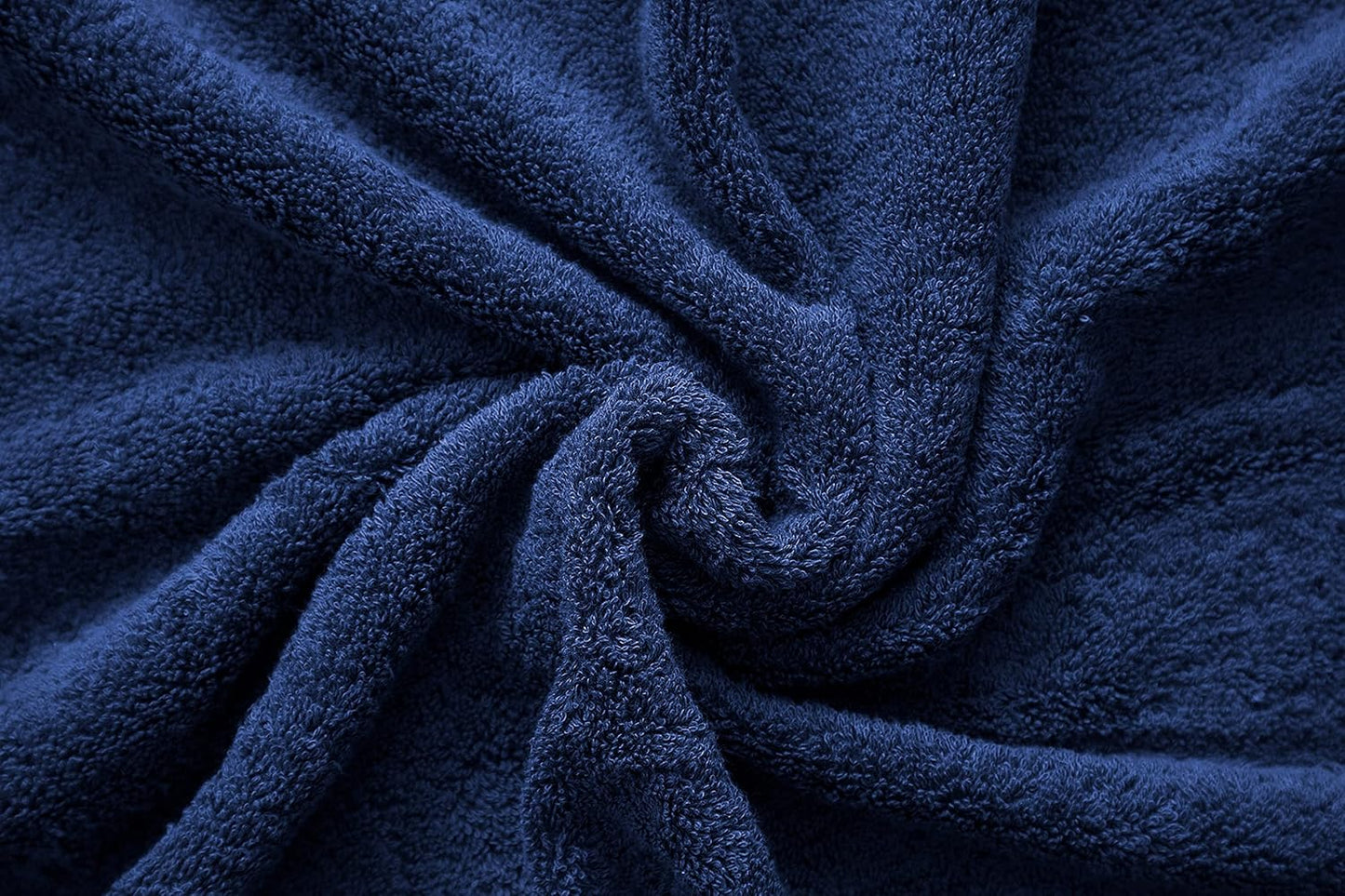 American Veteran 100% Cotton Turkish 6 Piece Luxury Towel Set - 2 Bath, 2 Hand, 2 Washcloths in Navy Blue