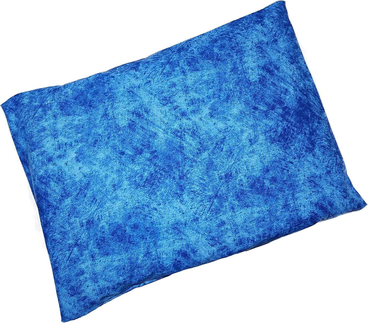 Microwavable Corn Filled Heating Pad and Cold Pack/Washable 100% Cotton Cover (Etched - Cobalt, 7.5in W x 11in L)