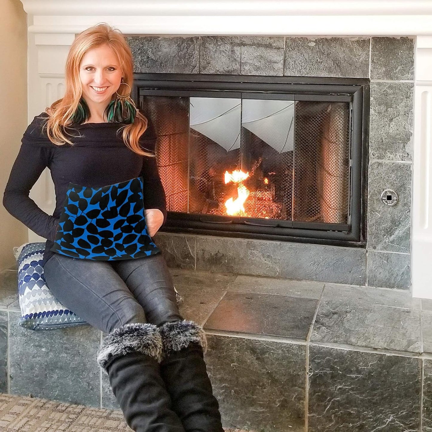 Heating Pad Corn Filled. Natural Heat Therapy for Lower Back, Neck, Shoulders, Cramps. Pain and Stress Relief Heated Wrap.