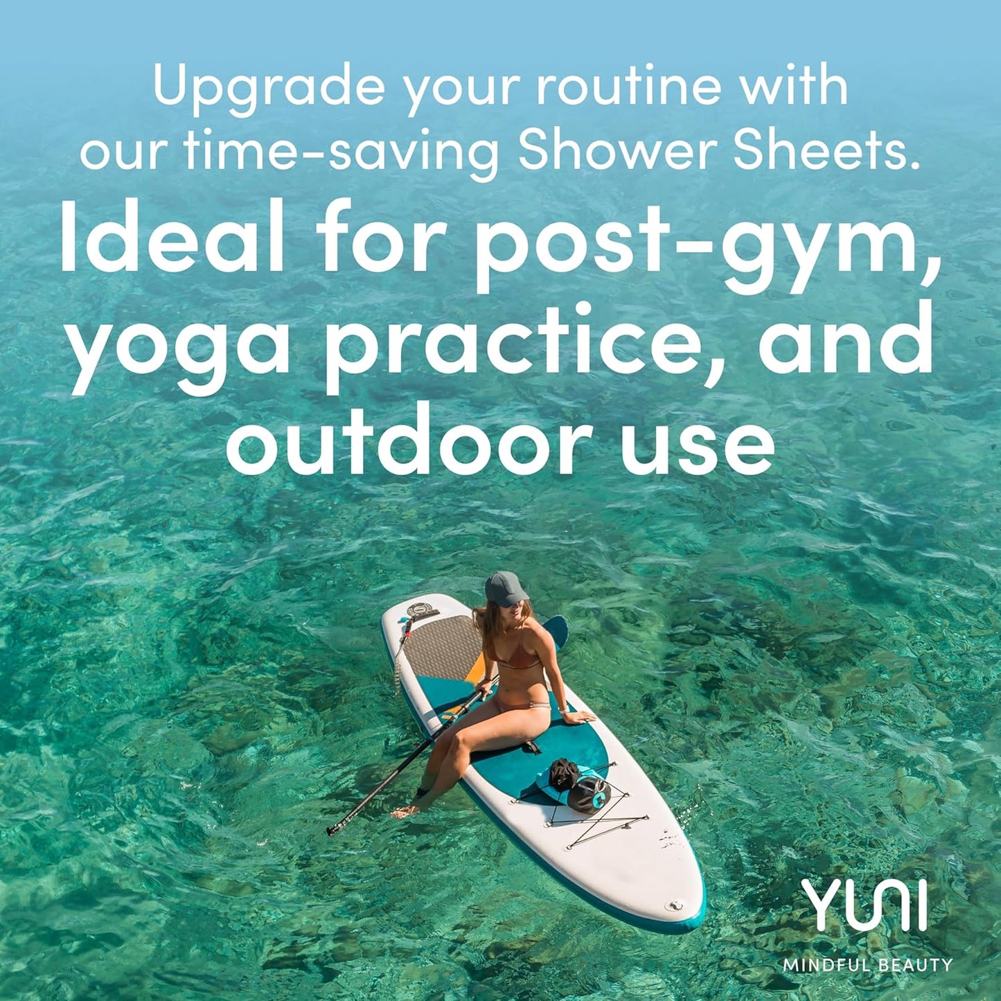 YUNI Beauty Large Body Wipes (Unscented, 30 Count) Super Soft Moist Showerless that Cleanse & Deodorize - On-the-Go Waterless Body Cleanser - Biodegradable Individually Wrapped Wipes for Travel