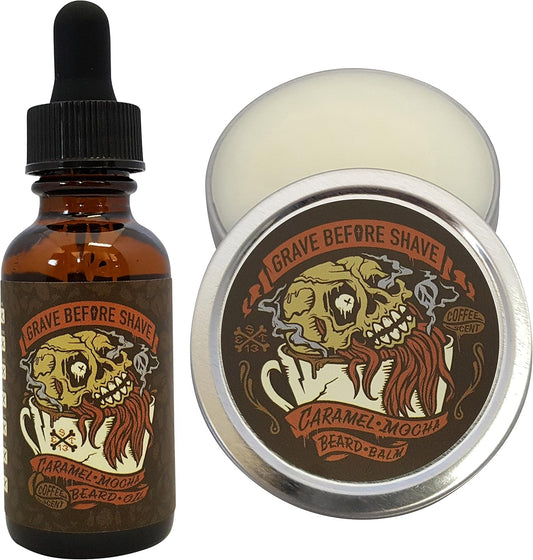 Grave Before Shave™ CARAMEL MOCHA BEARD PACK (Caramel Mocha Coffee Scented)
