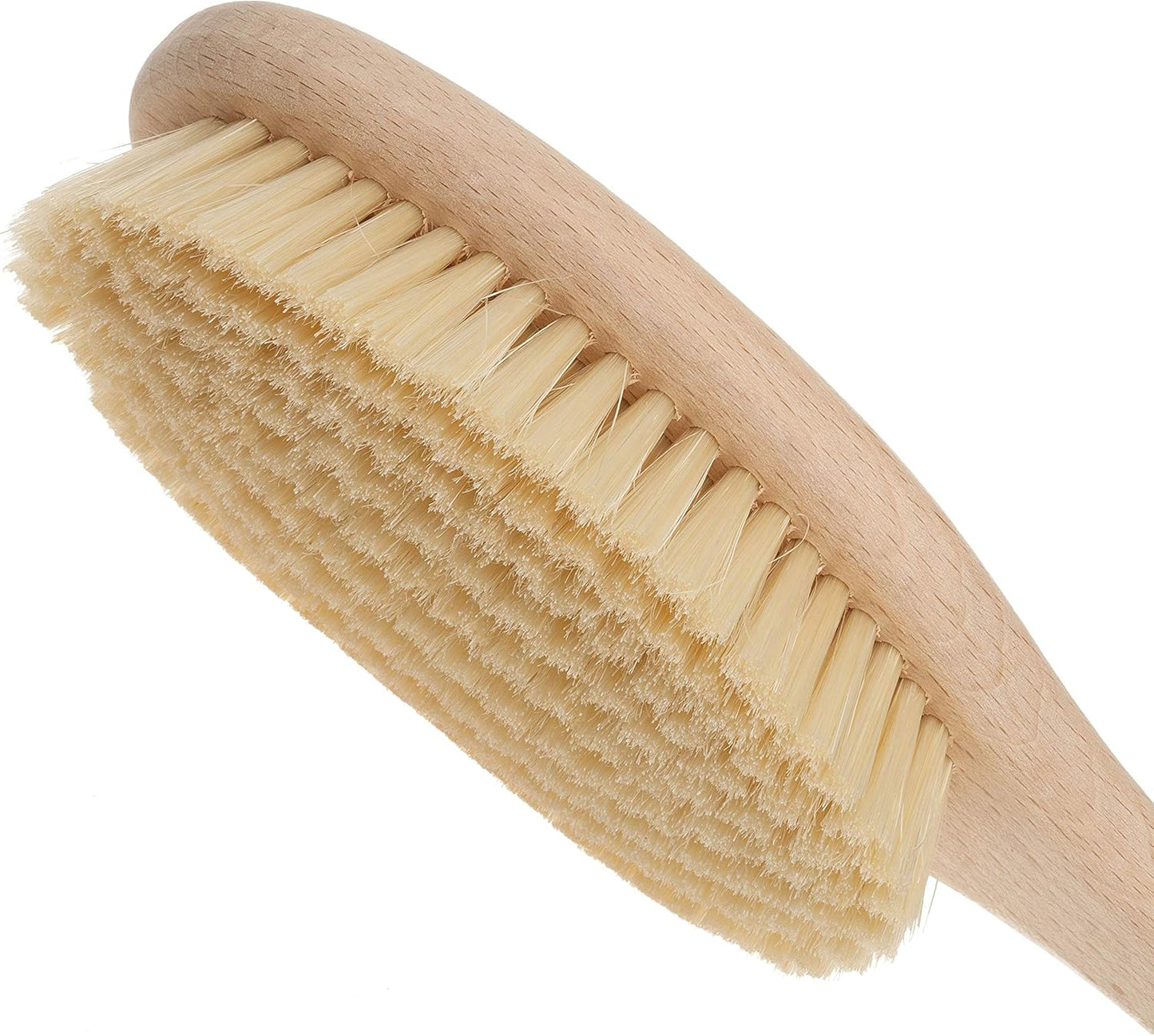 REDECKER Extra Long Beechwood Bath Brush - Natural Pig Bristle Body Brush for Showering, Back Scrubbing, Exfoliating, Dry Brushing and Lymphatic Drainage - Perfect for Hard-to-Reach Areas