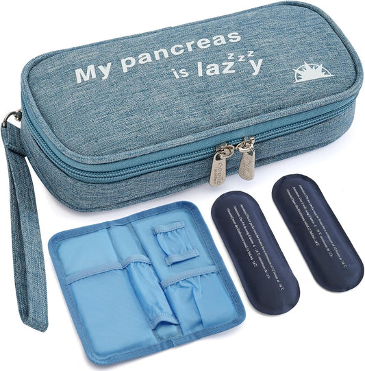 apollo walker Insulin Cooler Travel Case Diabetic Medication Cooler with Ice Packs and Insulation Liner Insulin Cooler Travel case TSA Approved