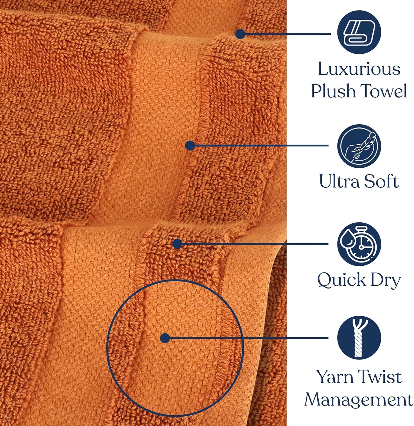 Delara Organic Cotton Luxuriously Plush Bath Towel 20 Piece Set|GOTS & Oeko-TEX Certified|Premium Hotel Quality Towels|Feather Touch Technology|650 GSM Long Staple|Soft, Quick Dry & Ultra-Absorbent