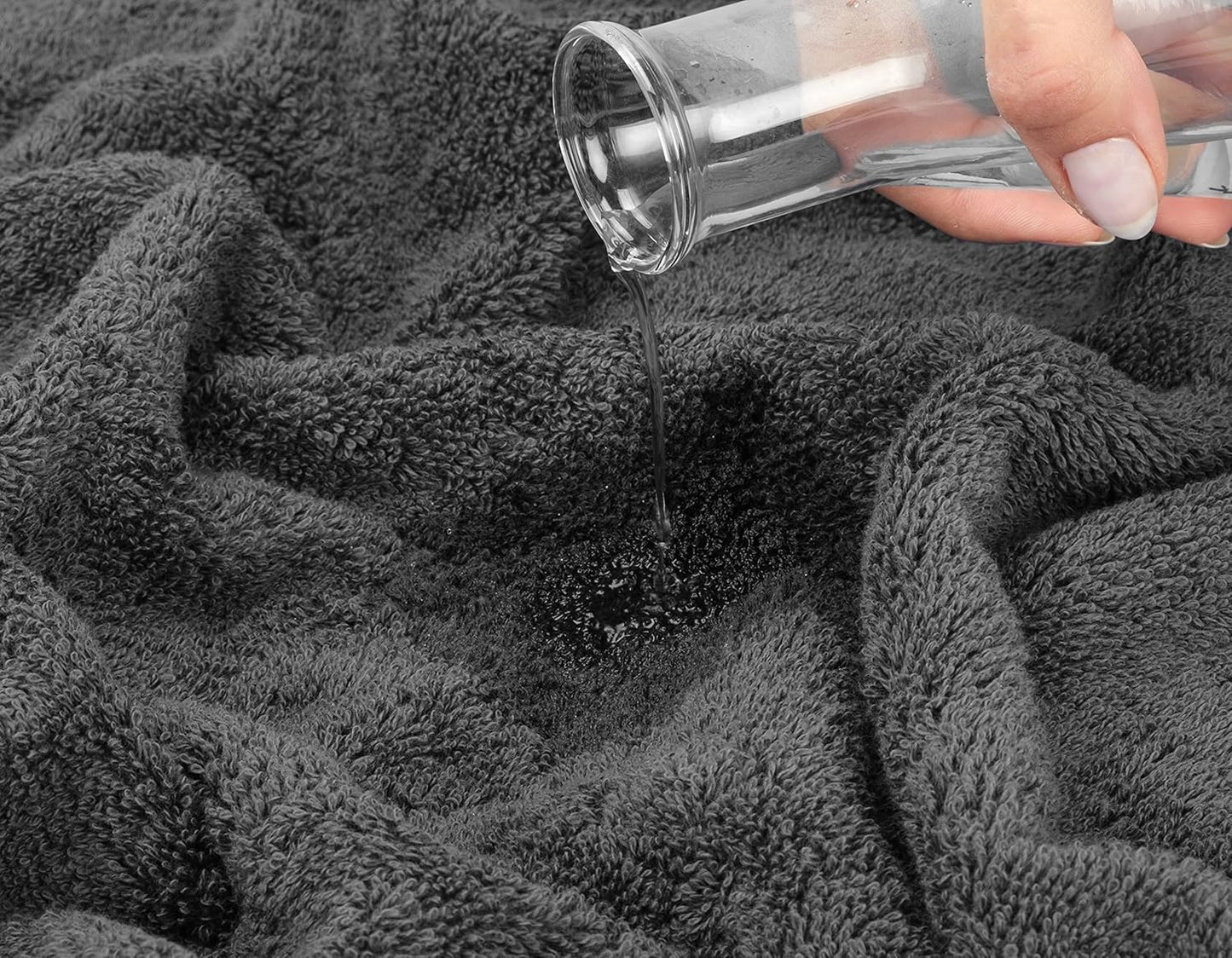 American Soft Linen Luxury Washcloths for Bathroom, 600 GSM 100% Cotton 4 Piece Turkish Wash Cloth Set, 13x13 in Soft Rags for Body and Face, Dark Gray Washcloths