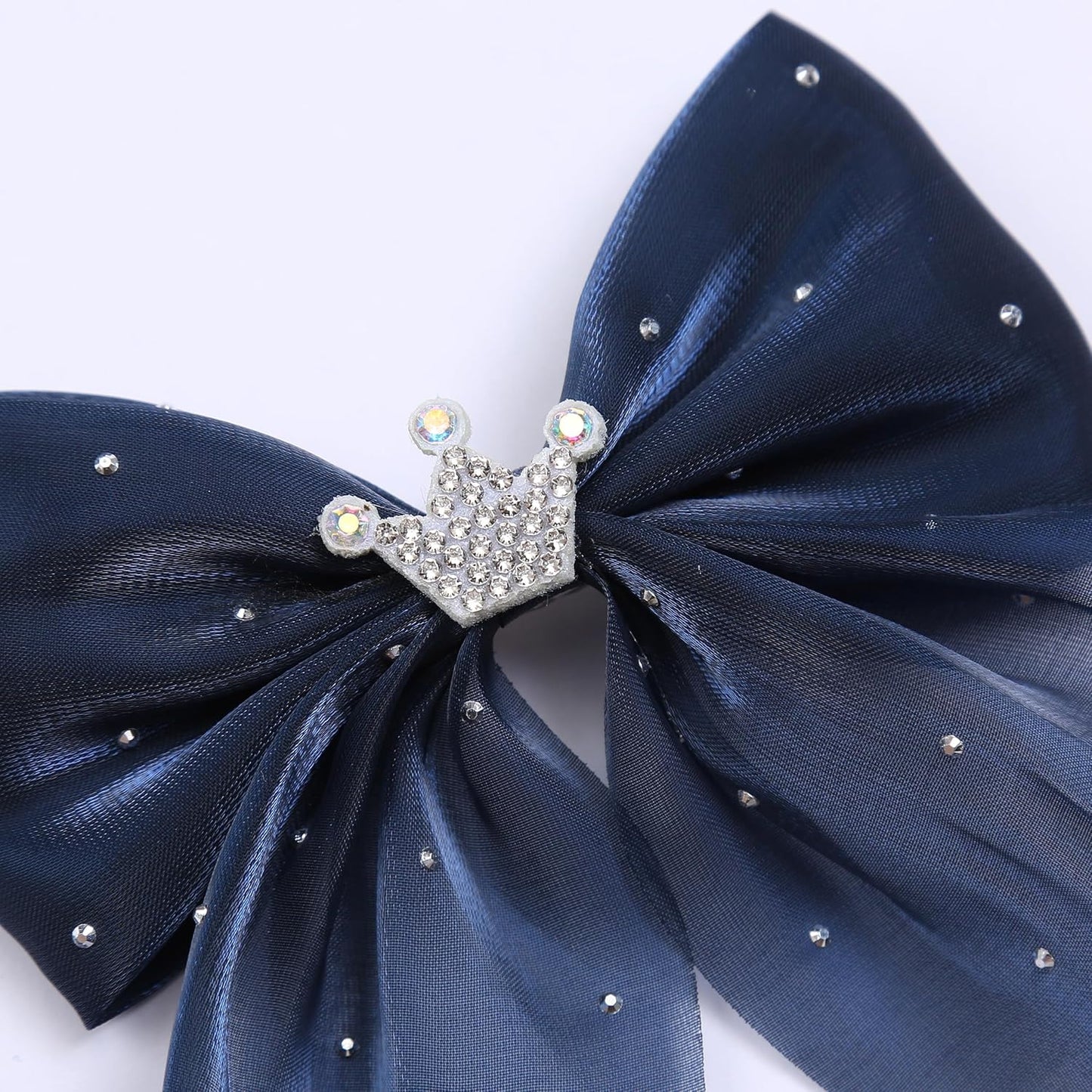 Elegant Hair Bow Set Sweet Styles with Crystal and Pearl Accents Fashion Hair Clips for Girls (Brown/Burgundy/Navy Blue1)