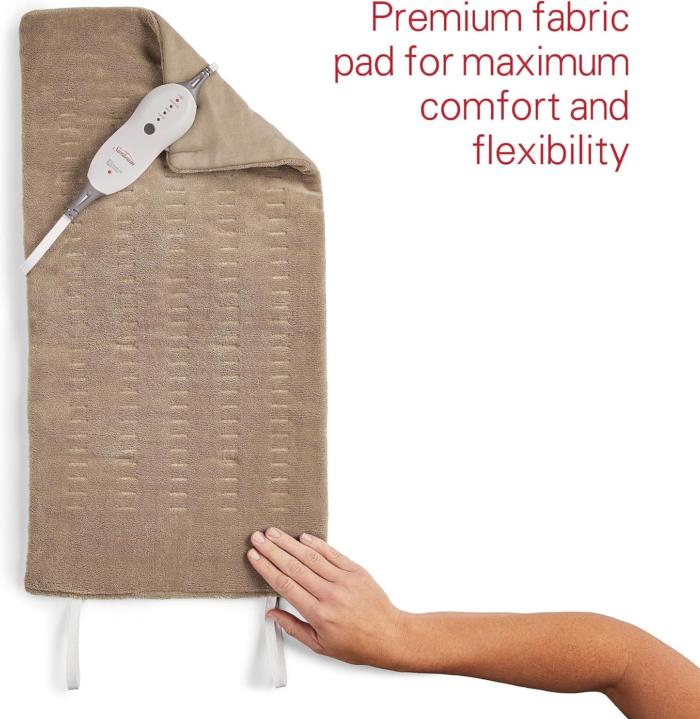 Sunbeam Premium Sunbeam Heating Pad with Compact Storage King Size Beige
