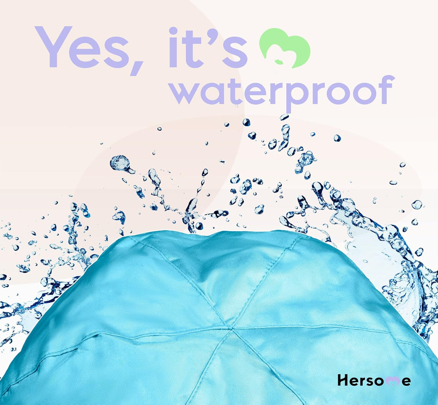 Premium Shower Cap for Women - 1000+ Showers, 100% Waterproof, Double-Sided, Large Shower Cap For Long Hair & Great For Curls (Anti-Frizz Terry Cloth Lining) (Sky Blue)