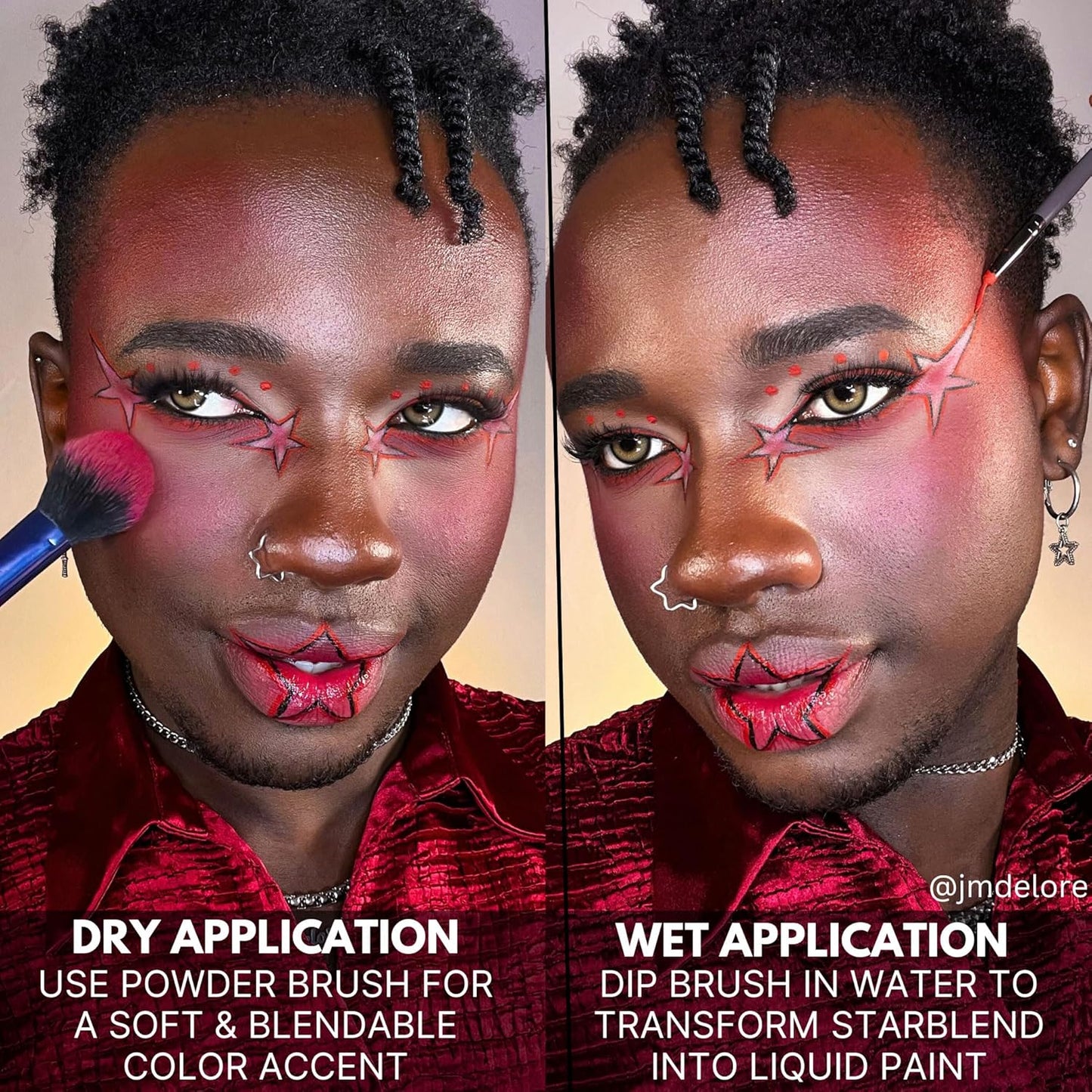 Mehron Makeup StarBlend Cake Makeup | Wet/Dry Pressed Powder | Powder Foundation | Pink Face Paint & Body Paint 2 oz (56g)