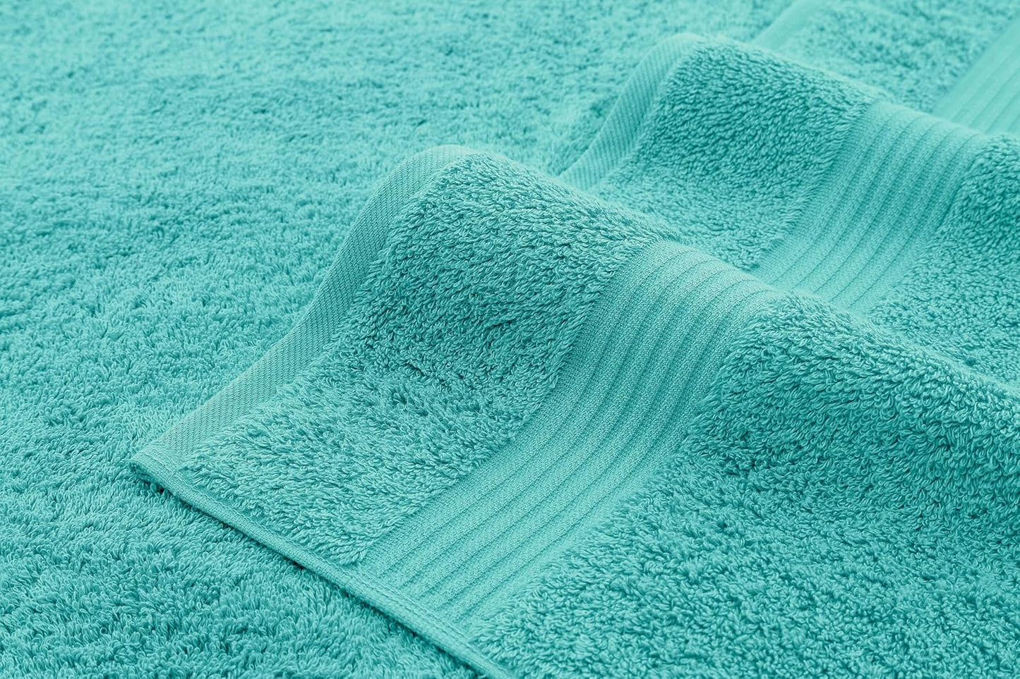 American Veteran Towel, 100% Cotton Turkish Bath Towels for Bathroom 4 Pack, 27x54 Extra Large Premium Soft Drying Bathroom Towels, Turquoise Blue