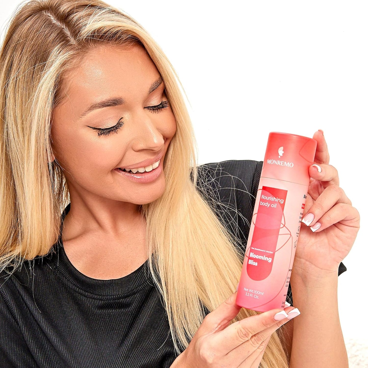 Nourishing Body Oil | Hydrating Squalane, Sweet Almond, Rose, Sandalwood & Jasmine Extracts, Apricot Kernel, Safflower & Castor Oils, Fast-Absorbing Moisturizer for Dry Skin, After Shower Care