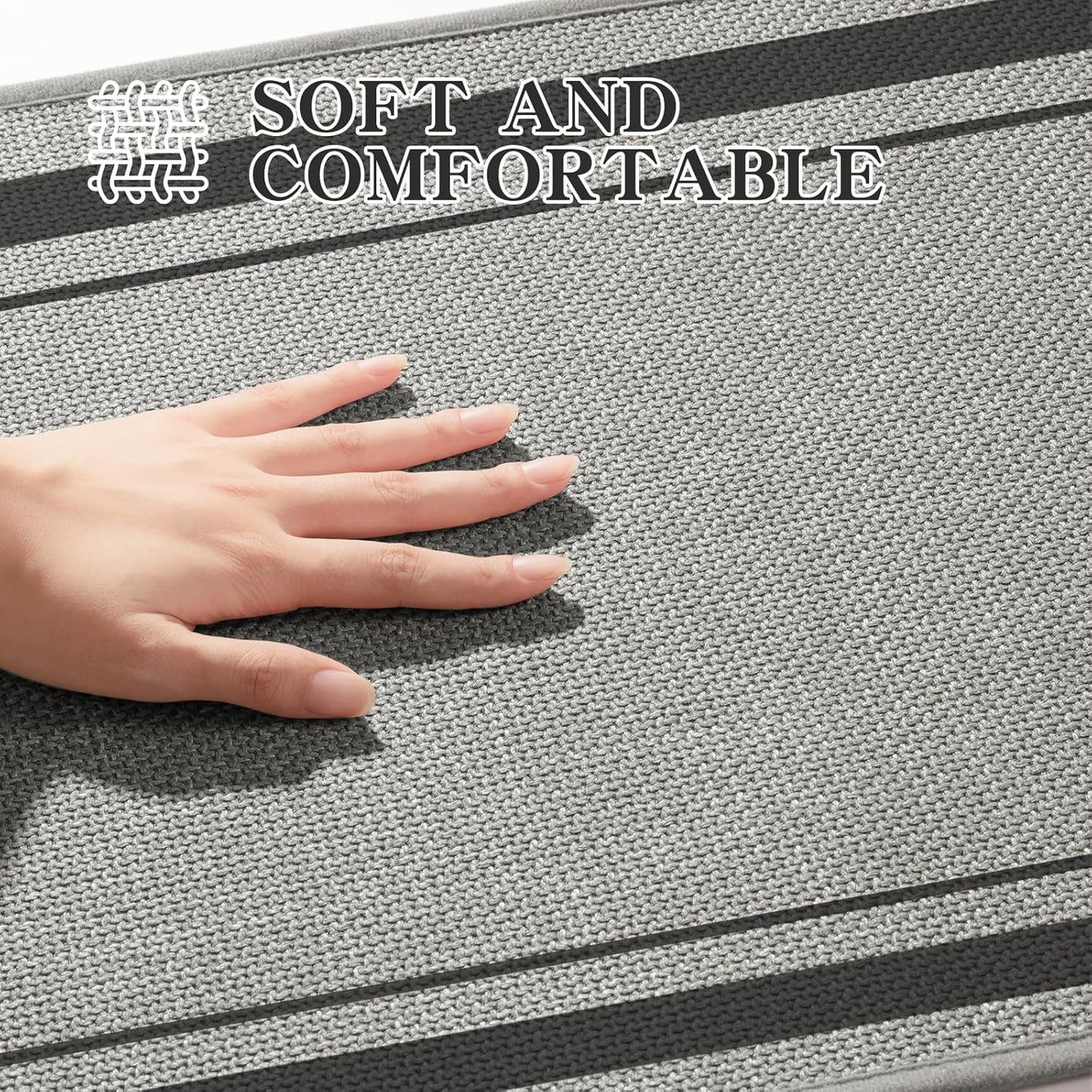 chakme Bathroom Rugs Mat 24x17, Ultra Thin Non Slip Bath Mat Small Quick Dry Absorbent Bath Mat for Bathroom Floor, (Dark Grey, 24"x17")