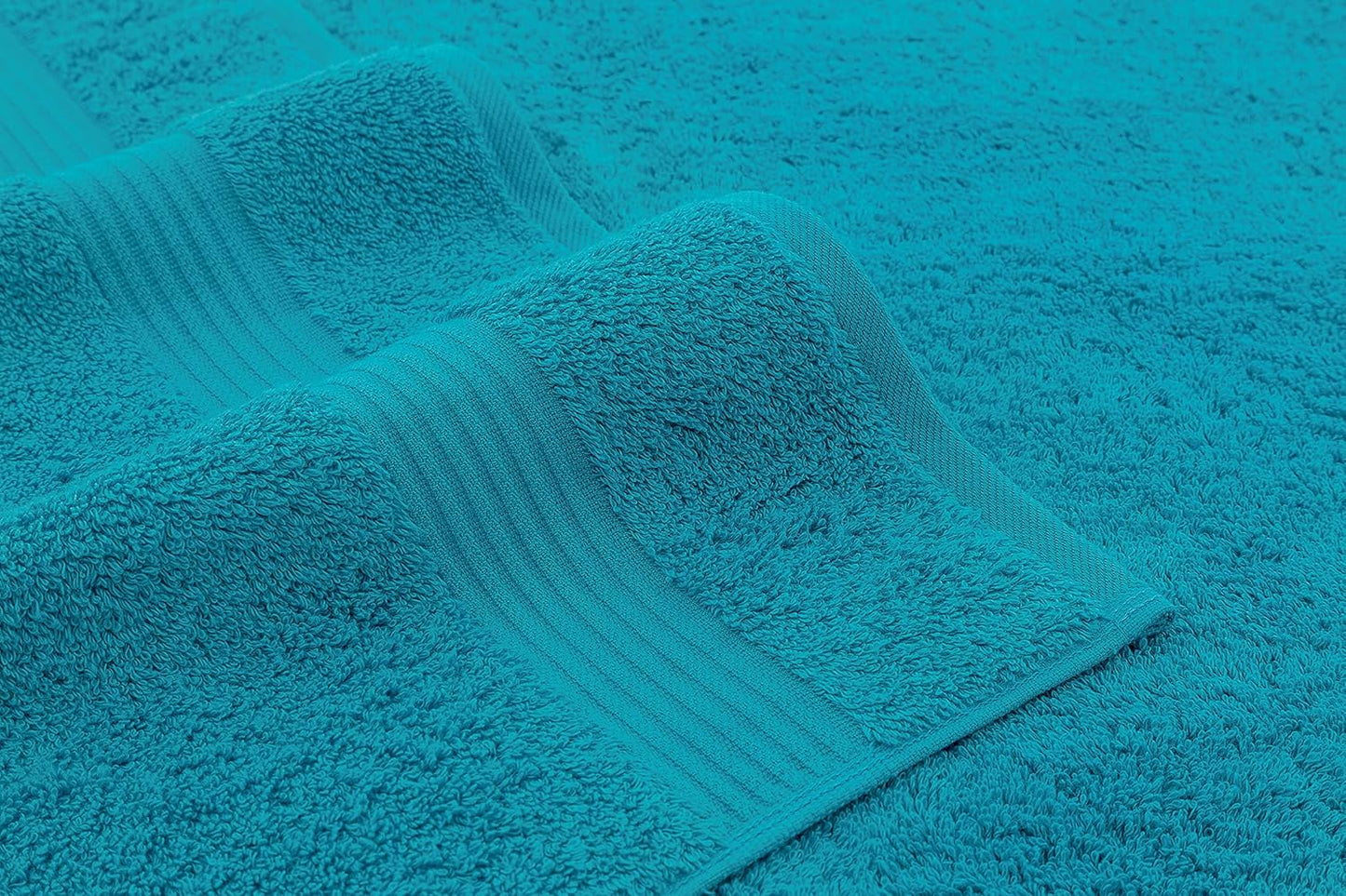 American Veteran Towel, 100% Cotton Turkish Bath Towels for Bathroom 4 Pack, 27x54 Extra Large Premium Soft Drying Bathroom Towels, Aqua Blue