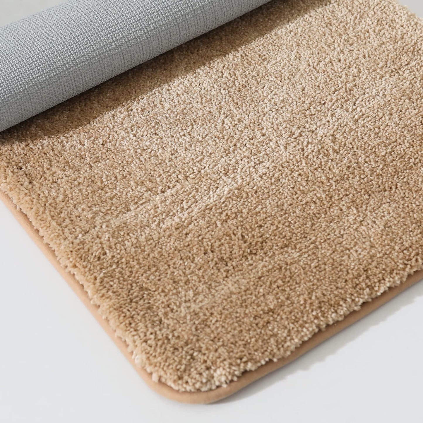 COSY HOMEER Bath Rugs for Bathroom Extra Thick - Anti-Slip Bath Mats Soft Plush Yarn Shaggy 100% Strong Mirco Polyeste Mat Living Room Bedroom Mat Floor Water Absorbent(Beige,24x36 - Inches)