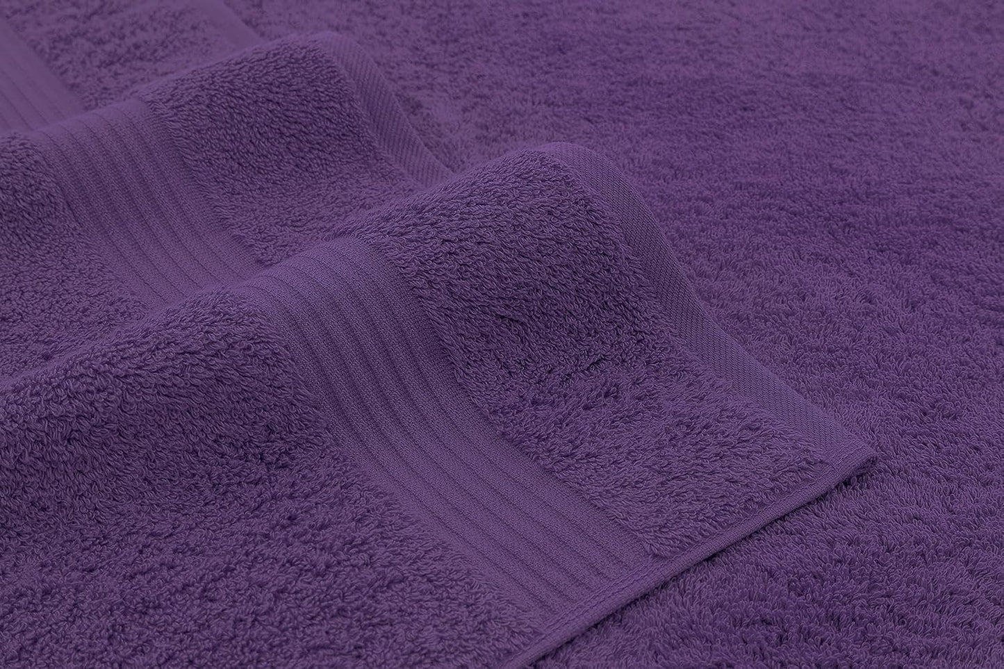 American Veteran Towel, 100% Cotton Turkish Bath Towels for Bathroom 4 Pack, 27x54 Extra Large Premium Soft Drying Bathroom Towels, Purple