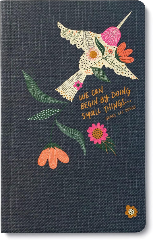 Compendium Softcover Journal - We can begin by doing small things. – A Write Now Journal with 128 Lined Pages, 5”W x 8”H