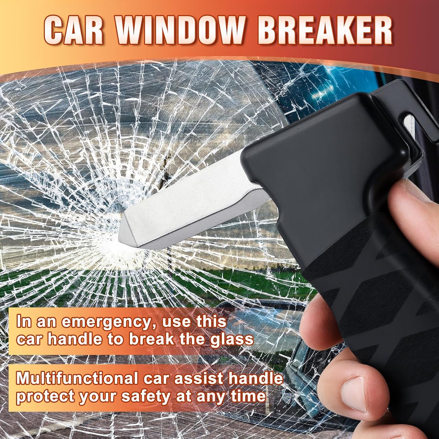 Car Door Handle for Elderly, 2-Pack Dual Side Mobility Aid - Vehicle Support Handle Assist for Seniors, Handicap Standing Safety Help